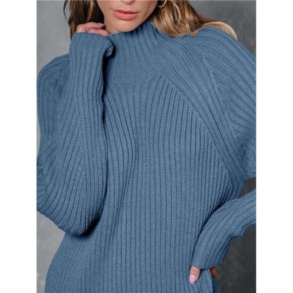 Sweater Dresses for Women Blue - Picture 6 of 6